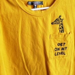 Shirt sleeve yellow t-shirt